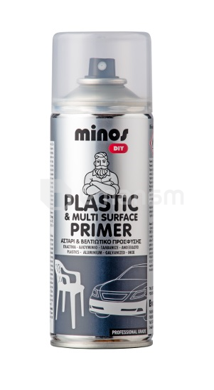გრუნტი-სპრეი პლასტმასის ზედაპირებისათვის Evochem Minos Plastic & Multi Surface Primer 400 მლ