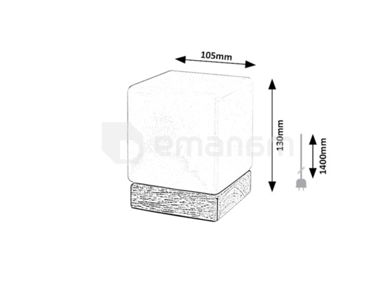 მაგიდის სანათი Rabalux Pirit 1.2W 3000K ხე თეთრი 76003