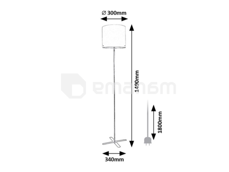 ტორშერი  Rabalux Izander E27 1x MAX 40W ვერცხლისფერი თეთრი 74012