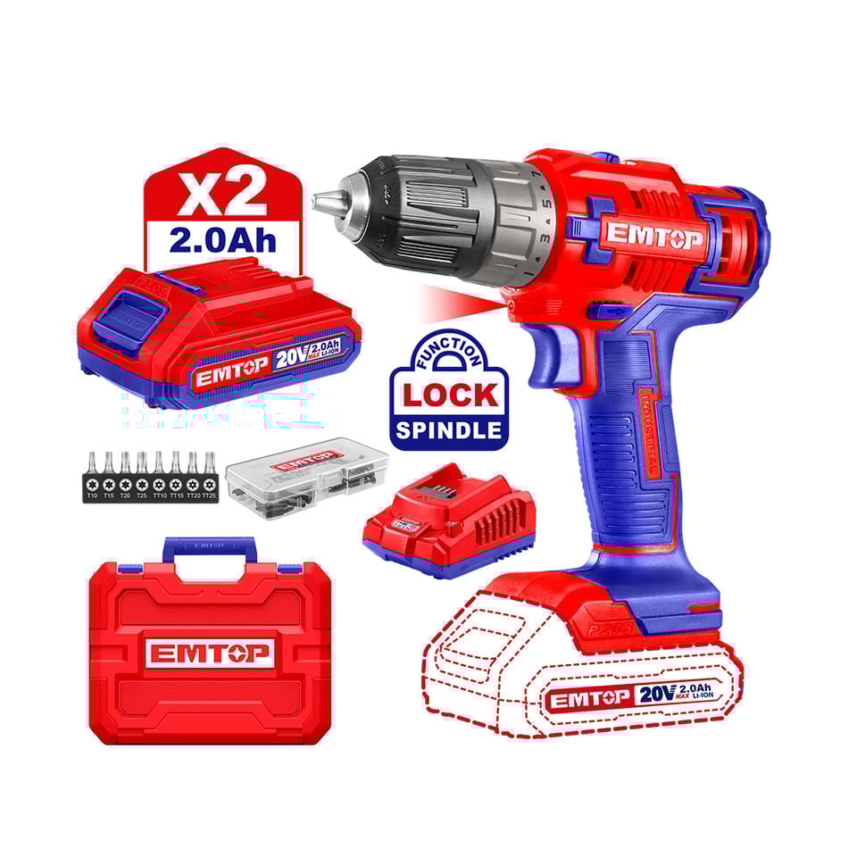 ხრახნდამჭერი  20ვ 2 სიჩქარიანი Lithium-Ion cordless drill EC