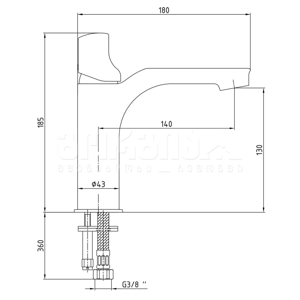 ხელსაბანის შემრევი 1045089869GE1 შავი MYRA
