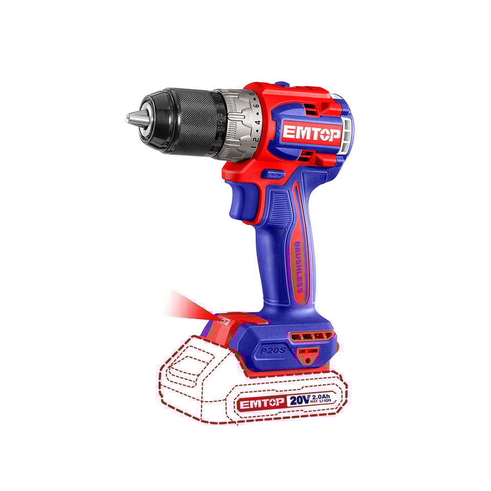 ხრახნდამჭერი Emto  20ვ 2 სიჩქარიანი  brushless cordless dri