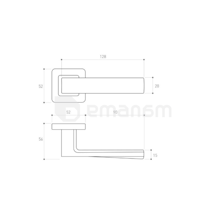 სახელური როზეტით Metal-Bud IBIZA ZIBZG სანტექნიკური ბრუნსაკეტით SZZGW