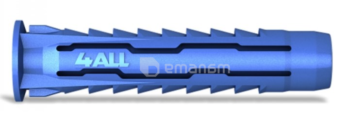 დიუბელი უნივერსალური RawlPlug 05x25 მმ 100 ც 4ALL-05