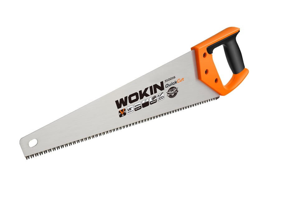 ხელის ხერხი Wokin 310218, 450mm, Hand Saw, Black/Orange