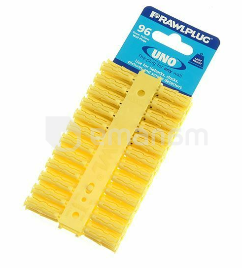 დიუბელი უნივერსალური Clips RawlPlug 96 ც Yellow 5 მმ SINGLES R-U1-YEL-96-C