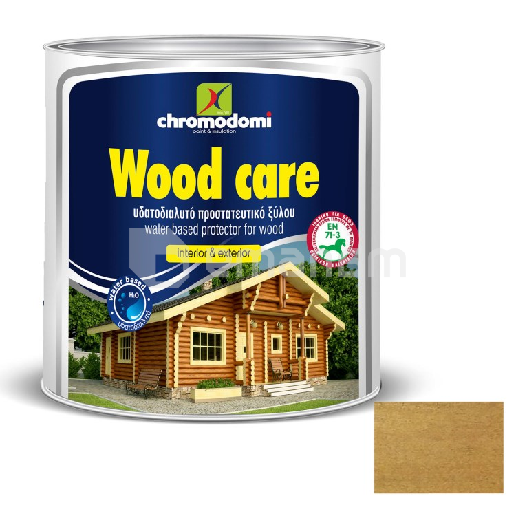 ხის ლაქი წყლის ბაზაზე Chromodomi Wood Care-W Νο903 ღია კაკალი 2.5 ლ