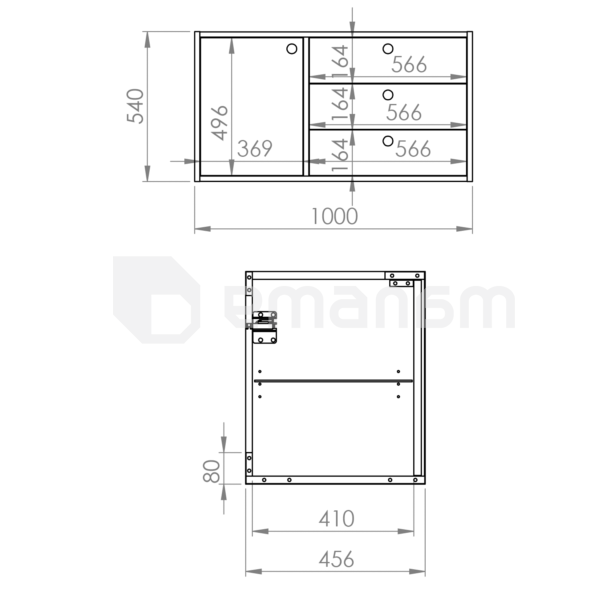 აბაზანის ტუმბო ბუნებრივი მუხა  Elita UNIT LEGACY 100