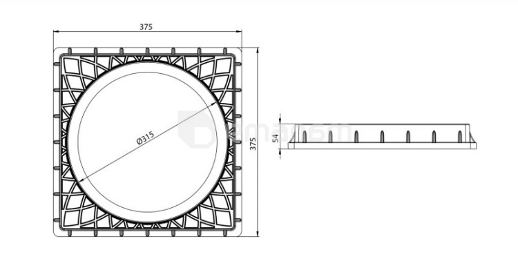 ლიუკი პლასტიკის Torun Plastik Ø315 mm