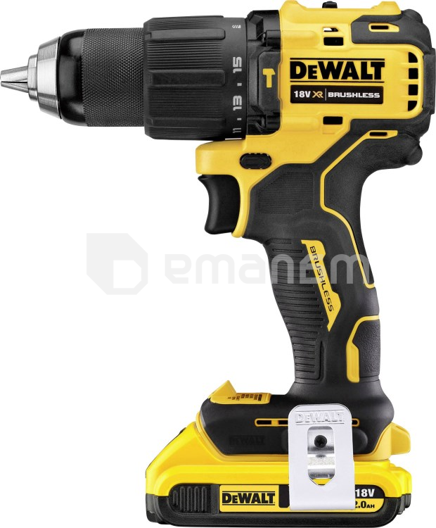 სჭვალსახრახნი აკუმულატორის უნახშირო DeWalt DCD709D2T-QW 18V