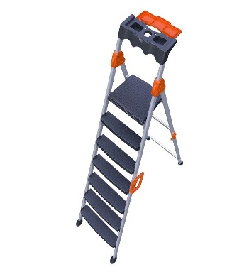 კიბე MENSA PLUS 6+1 METAL STEP LADDER