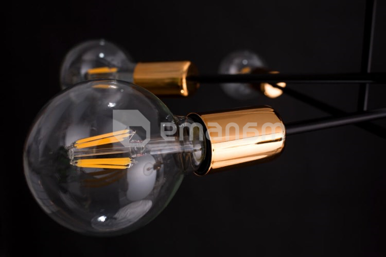 ჭაღი EMIBIG VEKEN 4 E27 4x MAX 60W შავი