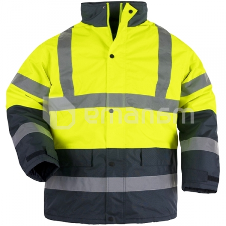 ქურთუკი შუქამრეკლით Coverguard Roadway 7ROAY XL ყვითელი/მუქი ლურჯი