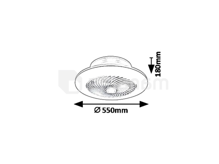 ჭაღი-ვენტილატორი Rabalux Dalfon 6710 LED 36W
