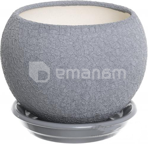 კერამიკული ქოთანი Oriana Shar აბრეშუმი მეტალიკი 7.5x8.5 სმ 0.4 ლ