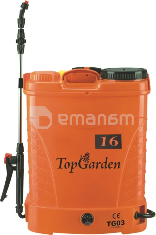 აკუმულატორის სასხურებელი Top Garden 380321 12V/8 Ah 16 ლ
