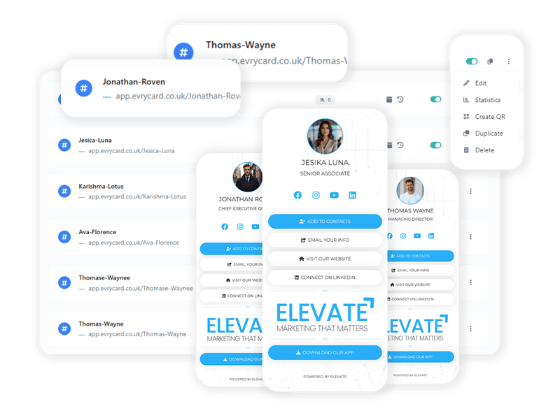 Digital Business Cards for Teams