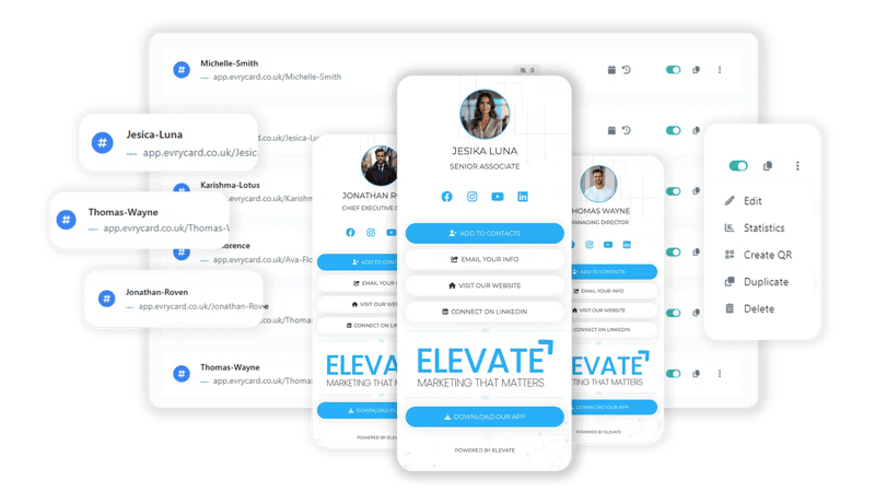 digital business cards for teams