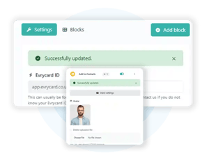digital business card instant update