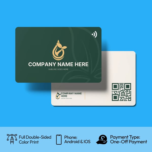 Metal NFC business card back