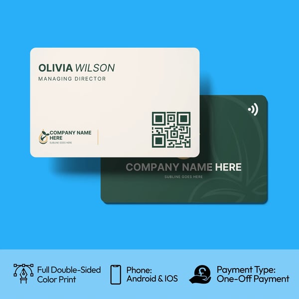 Metal NFC business card back