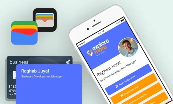 nfc business card in wallet