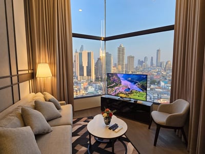 Park Origin Chula-Samyan — Duplex Corner Unit | High Floor City View | Near MRT