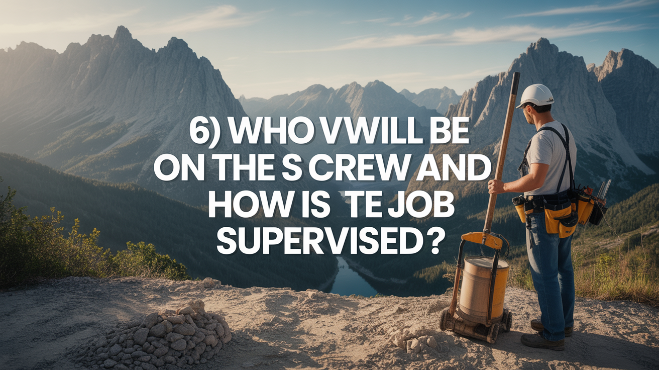 6) Who Will Be on the Crew and How Is the Job Supervised?