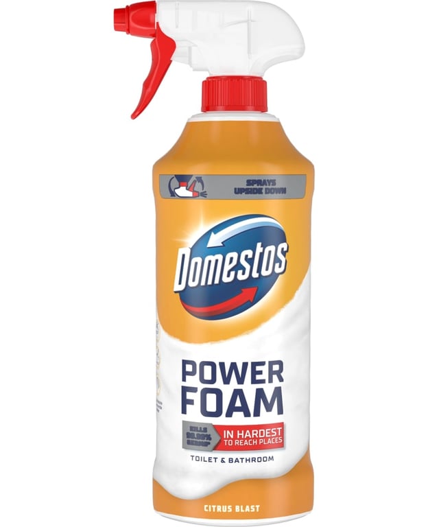 DOMESTOS POWER FOAM TOILET CLEANER CITRUS DISINFECTANT 435ml