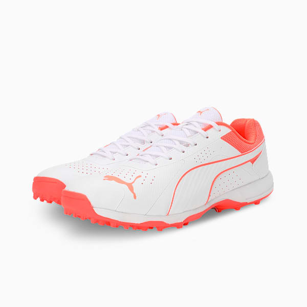 PUMA Cricket Shoes 108240022 - PUMA White-Fiery Coral - UK 7