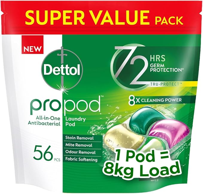 [VALUE BUNDLE] Dettol Propod™ All in One Laundry Capsule 56s Laundry Pod Refill P...