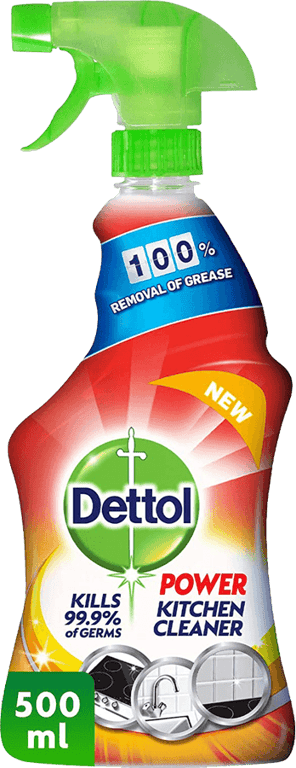 DETTOL POWER KITCHEN CLEANER ANTIBACTERIAL DEGREASER SPRAY 500ml