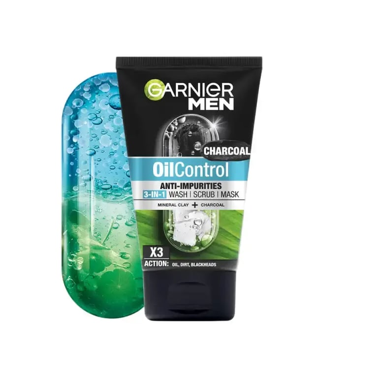 GARNIER MEN OIL CONTROL 3-IN-1 CHARCOAL CLEANSING FOAM WASH 100ml