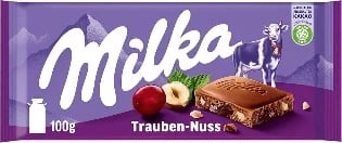 Milka Raisin Nut 22x100g