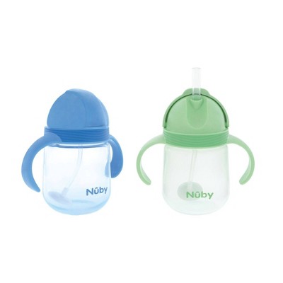 Nuby Twin Handle Clik-It Flip-It with Weighted Straw