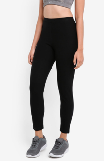 FUNFIT COTTON TAPERED LEGGINGS NAVY BLUE - WOMEN'S APPAREL SIZE M