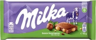 Milka Whole Nut Tablets 17x95g