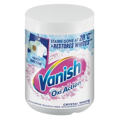 VANISH POWER O2 CRYSTAL WHITE LAUNDRY FABRIC STAIN REMOVER REFILL PACK 800g