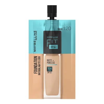 MAYBELLINE FIT ME MATTE + PORELESS FOUNDATION SPF 120 - 5ml SACHET 11.817g
