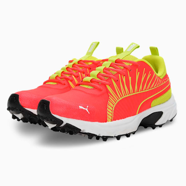 PUMA Cricket Shoes 107353042 - Red Blast-Nrgy Yellow - UK 9