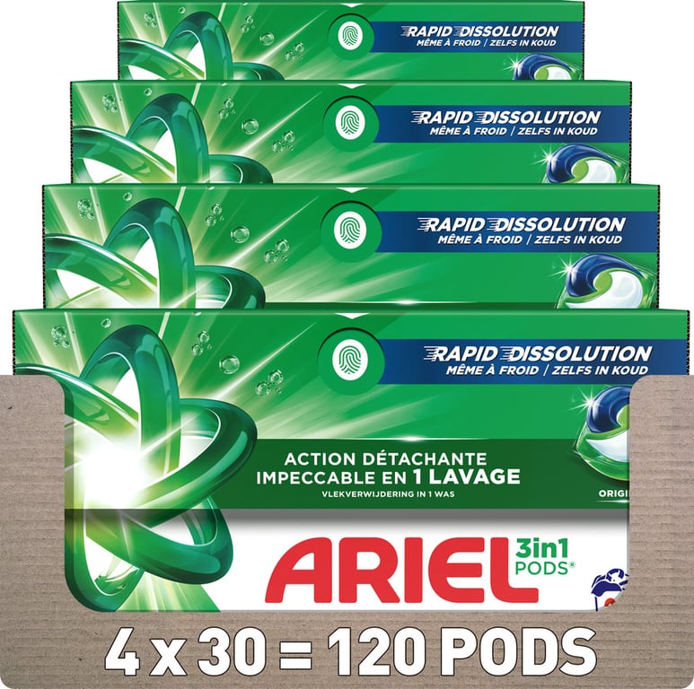ARIEL LAUNDRY DETERGENT CAPSULES REGULAR EFFECTIVE CLEANING 120 PIECES
