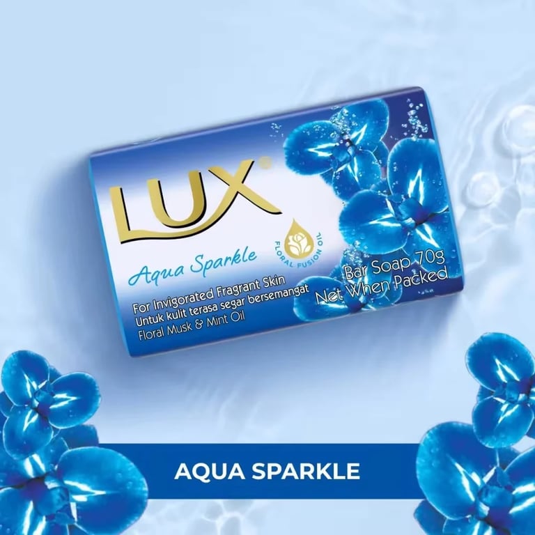 LUX AQUA SPARKLE BAR SOAP Y24 36X4X70G