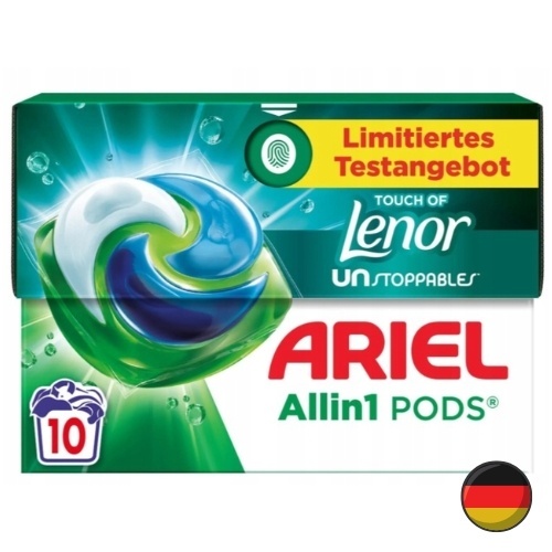 ARIEL ALL IN ONE UNIVERSAL LAUNDRY DETERGENT CAPSULES WITH TOUCH OF LENOR 10 ...