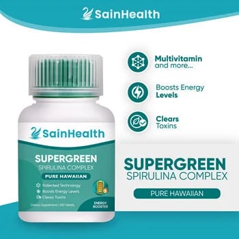 SainHealth Supergreen Spirulina Complex, 180s