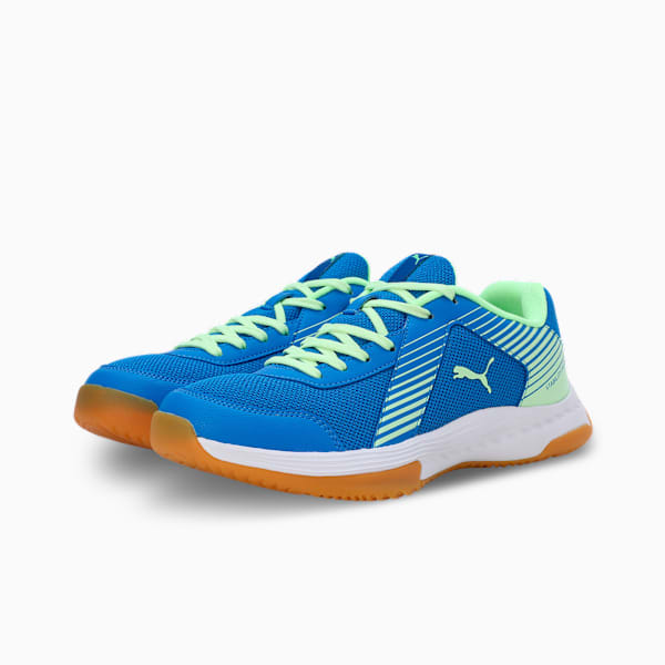 PUMA Indoor Shoes 108127042 - Racing Blue-Speed Green-PUMA White - UK 6