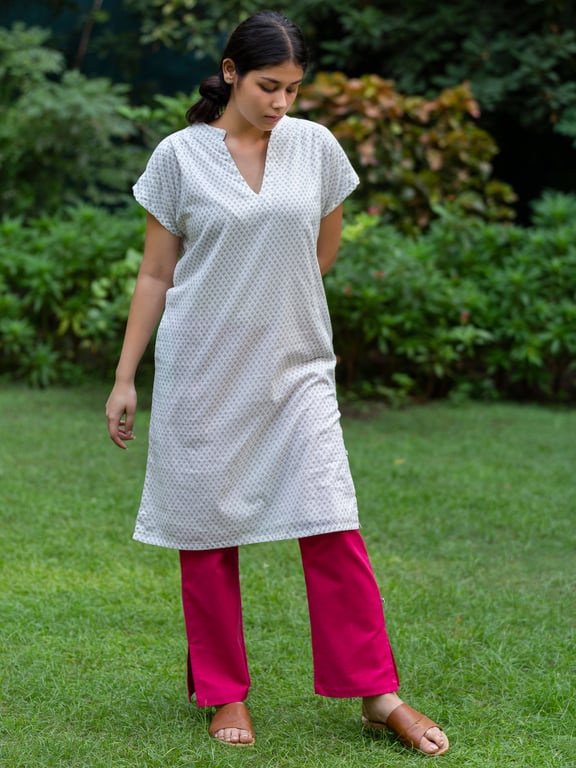 Daphene Dress : Alaknanda White Cotton Voile