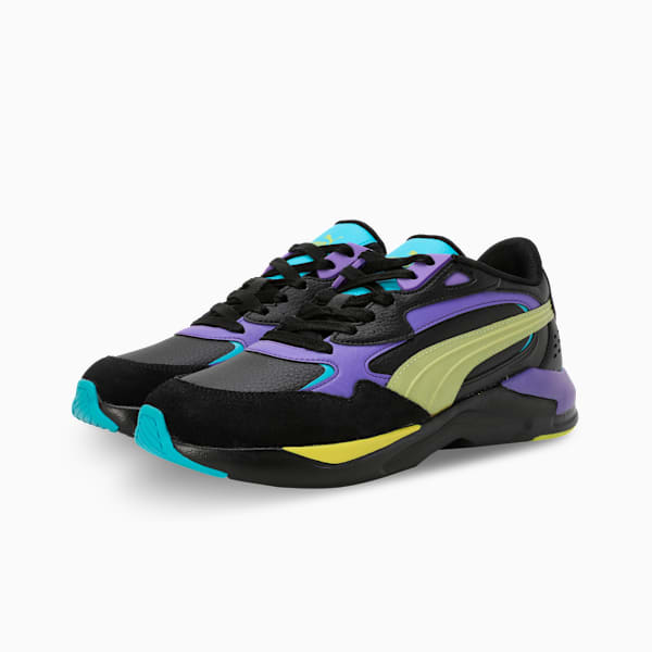 PUMA Core Progressive Shoes 399813012 - PUMA Black-Lime Sheen-Dark Amethyst - UK 5