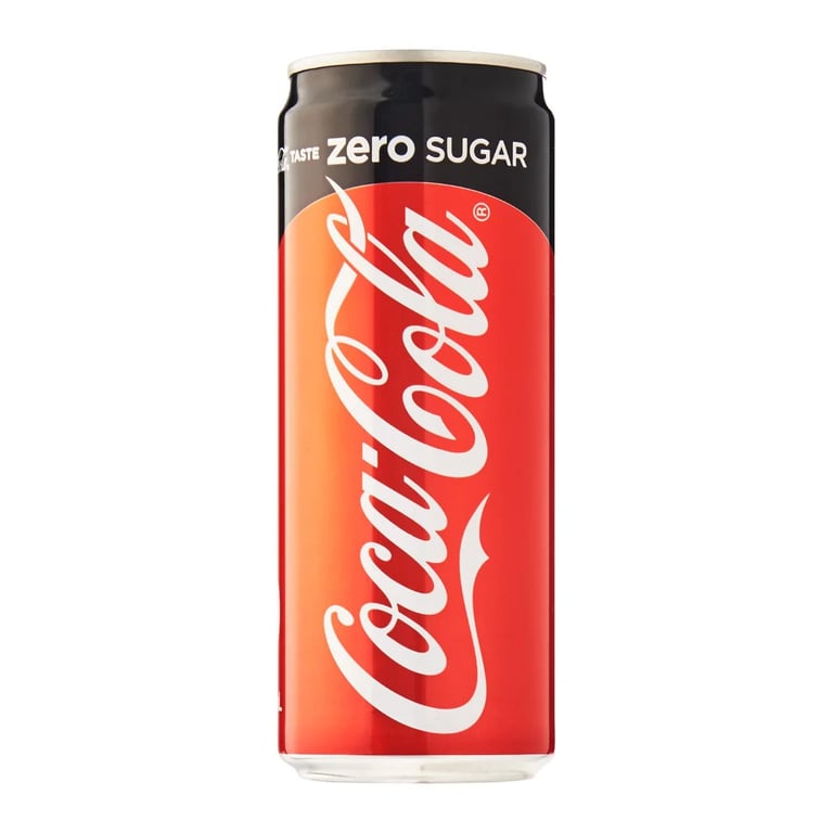 COCA-COLA COKE ZERO SUGAR CARBONATED SOFT DRINK 12 X 320ml CANS