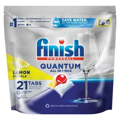 FINISH QUANTUM ALL IN ONE DISHWASHER TABLET 21 TABS 1TABLETS
