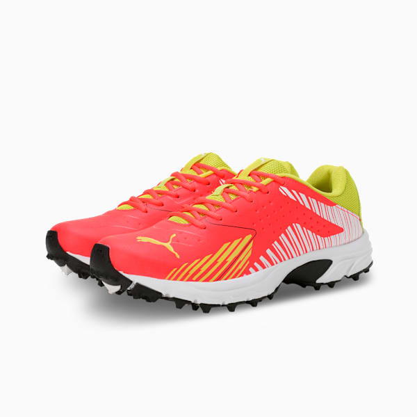 PUMA Cricket Shoes 107350042 - Red Blast-Nrgy Yellow - UK 7